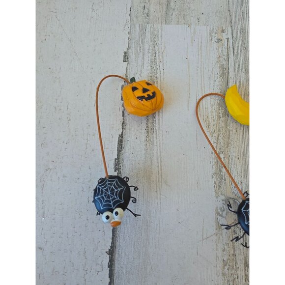 Metal spider ghost candy corn witch ornament Halloween decor unique Xmas tree - Picture 6 of 11